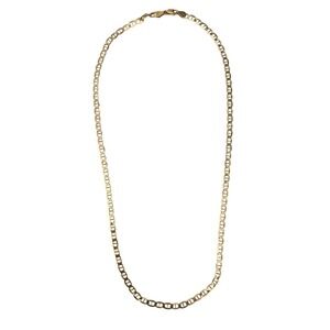 YGI Sterling Silver Gold Mariner Chain Necklace Clasp 22 Inch Men Women